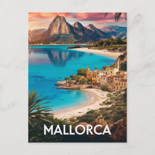 マヨルカ，スペインビーチ旅行 ポストカード