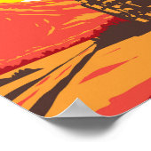 マヨン火山カグサワ遺跡フィリピン旅行アート ポスター (角)