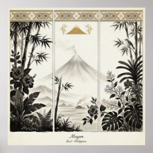 マヨン火山トリプティクス ウォールアート