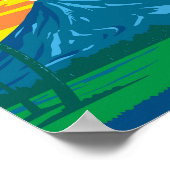 マヨン火山フィリピン旅行アートヴィンテージ ポスター (角)