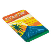 マヨン火山フィリピン旅行アートヴィンテージ マグネット (右側)