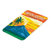 マヨン火山フィリピン旅行アートヴィンテージ マグネット (左側)