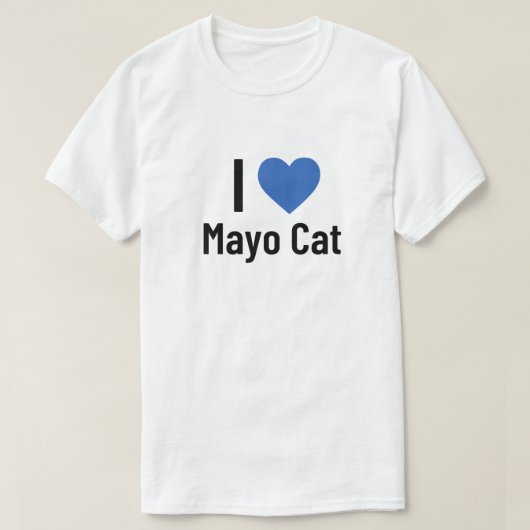 マヨ猫が大好き Tシャツ (デザイン正面)
