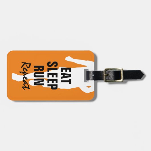 マラおもしろいソンランナーの旅行ラゲッジタグ ラゲッジタグ (正面横)