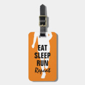 マラおもしろいソンランナーの旅行ラゲッジタグ ラゲッジタグ (正面縦)