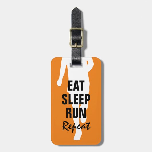 マラおもしろいソンランナーの旅行ラゲッジタグ ラゲッジタグ (正面縦)