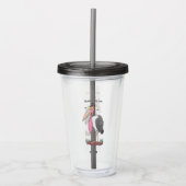 マラおもしろいボウの風刺漫画 アクリルタンブラー (正面)