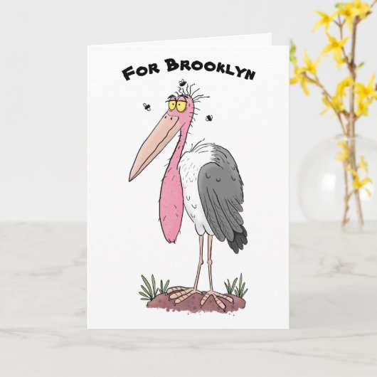 マラおもしろいボウの風刺漫画 カード (黄色い花)