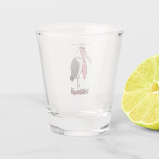 マラおもしろいボウの風刺漫画 ショットグラス (裏面)