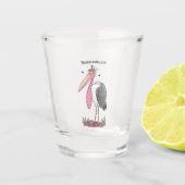 マラおもしろいボウの風刺漫画 ショットグラス (正面)