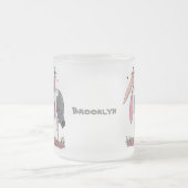 マラおもしろいボウの風刺漫画 フロストグラスマグカップ (中央)