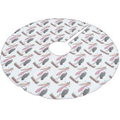 マラおもしろいボウの風刺漫画 ブラッシュドポリエステルツリースカート (アングル)