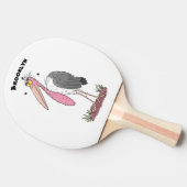 マラおもしろいボウの風刺漫画 卓球ラケット (横)