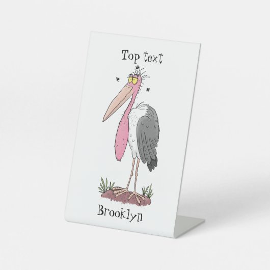 マラおもしろいボウの風刺漫画 台座サイン (正面)