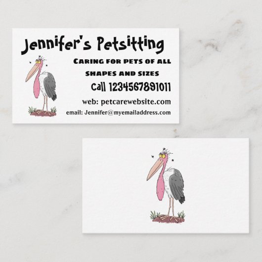 マラおもしろいボウの風刺漫画 名刺 (正面/裏面)