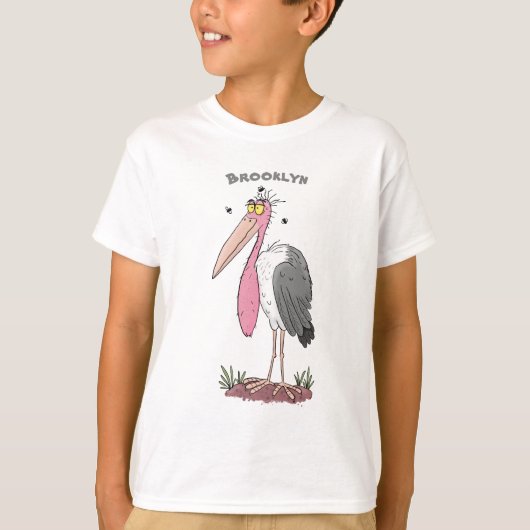 マラおもしろいボウの風刺漫画 Tシャツ (正面)