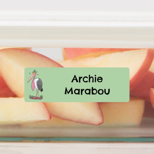 マラおもしろいボコウノトリパーソナライズされたコ ラベル (貼付)