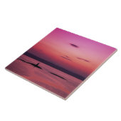 マライグからスカイ島の夕日 タイル (側面)