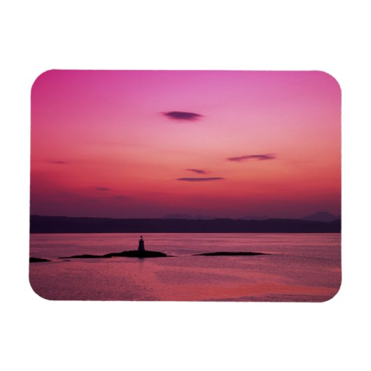 マライグのスカイ島の夕日。 マグネット (横)