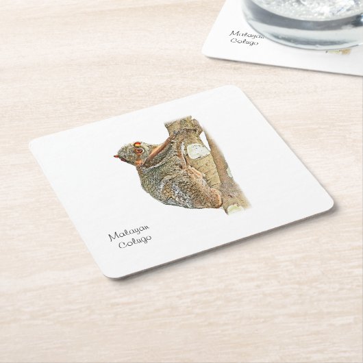 マライ区のColugoのコースター スクエアペーパーコースター (アングル)