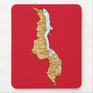 マラウィの地図のマウスパッド マウスパッド