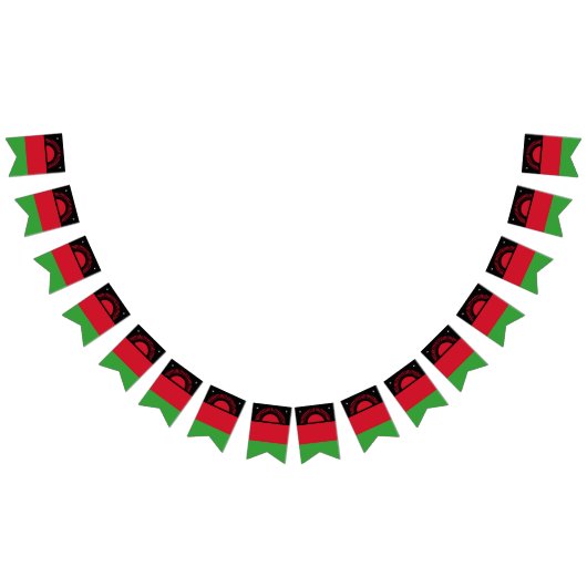 マラウィの旗 バンティングフラッグ (全)