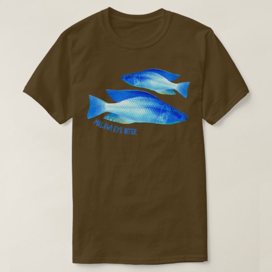 マラウィアイビターシクリッド水族館Fi Tシャツ (デザイン正面)