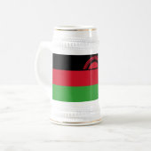 マラウイの国旗 ビールジョッキ (正面左)