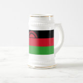 マラウイの国旗 ビールジョッキ (正面右)