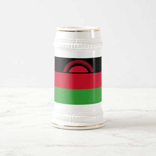 マラウイの国旗 ビールジョッキ (中央)