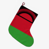 マラウイの国旗 ラージクリスマスストッキング (正面 (吊り時))