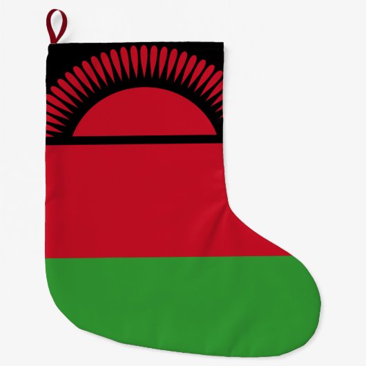 マラウイの国旗 ラージクリスマスストッキング (正面)
