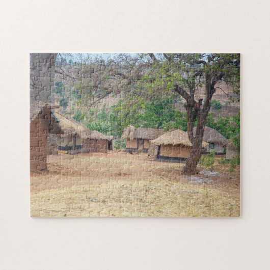 マラウイの村の小屋 ジグソーパズル (横)