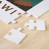 マラウイラフサンセットトラベルアートヴィンテージ ジグソーパズル (側面)