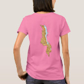マラウイ国旗と地図Tシャツ Tシャツ (裏面)