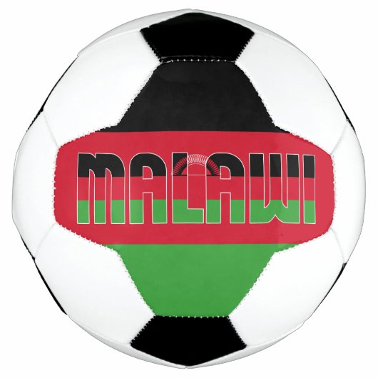 マラウイ国旗の愛らしい愛国心 サッカーボール (正面)