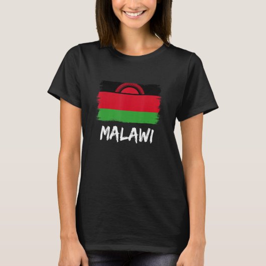 マラウイ国旗1 Tシャツ (正面)