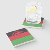 マラウイ国旗 ストーンコースター (横)