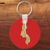 マラウイ地図キーチェーン キーホルダー (正面)