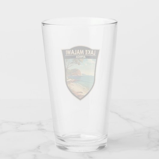 マラウイ湖アフリカ旅行ヴィンテージ タンブラーグラス (裏面)