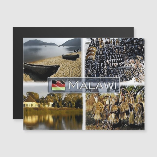 マラウイ湖 – マラウイ湖 – 工芸品マーク – モザイク –  (正面/裏面)