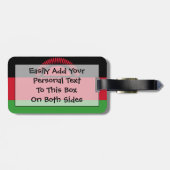 マラウイ簡単ID個人用フラグ ラゲッジタグ (裏面横)