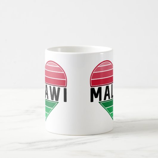 マラウイ語、マラウイ語のハート コーヒーマグカップ (中央)