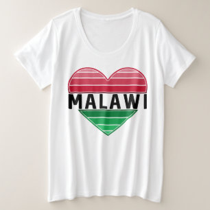 マラウイ語、マラウイ語のハート プラスサイズTシャツ