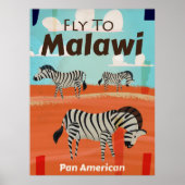 マラウヴィンテージ旅行ポスター ポスター (正面)