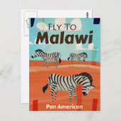 マラウヴィンテージ旅行ポスター ポストカード (正面/裏面)