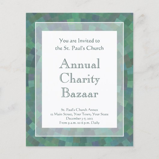 マラエレガントカイト緑の幾何学的パターン チラシ (裏面)