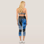 マラエレガントカイト金ゴールドハートパターン カプリレギンス (裏面)