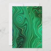 マラカイトとゴールドアゲートの縮小されたゲストリスト 案内状 (裏面)