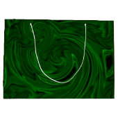 マラカイトの石造りの緑のコレクション ラージペーパーバッグ (裏面)